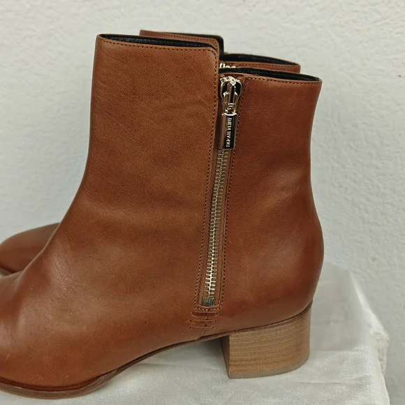 Sarah Flint The Perfect Zip Bootie In Saddle Vachetta Size 40, 9-9.5 Women's - Picture 12 of 16